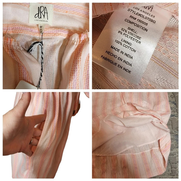 NWT dRA Pink Stripe Oversized flowy dress Viscose Size Medium - Picture 3 of 16